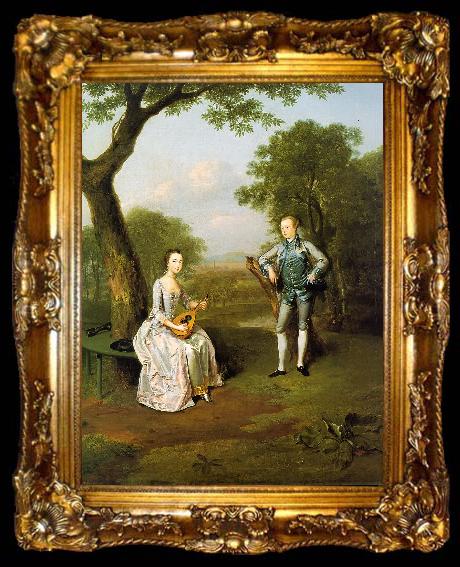 framed  Arthur Devis Sir Nathaniel and Lady Caroline Curzon, ta009-2